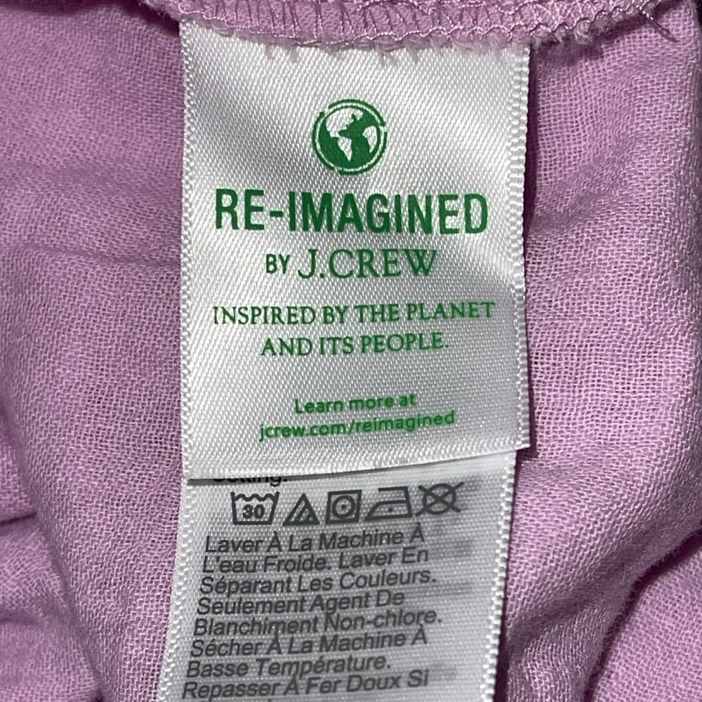 J Crew Women's Dress Size M Light Purple Size Zip Elastic Back Pockets - Picture 9 of 10